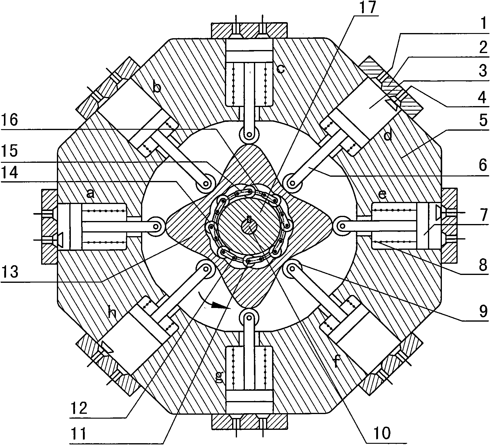 Double-phase shock wave swing rod type high-speed internal combustion engine