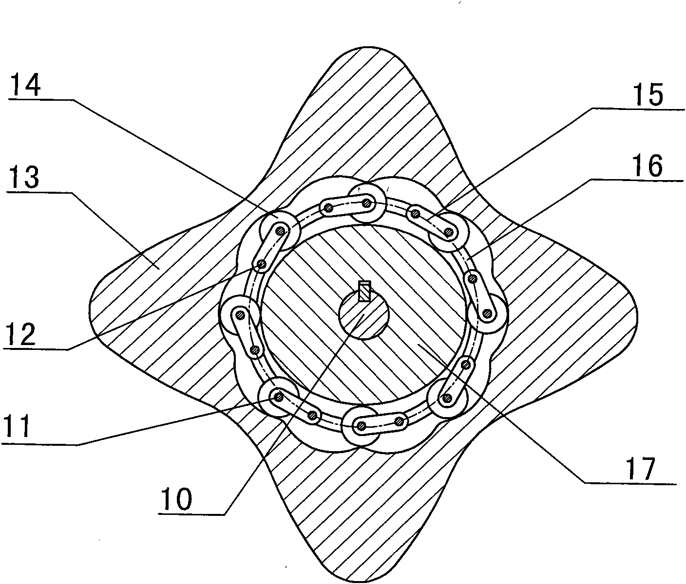 Double-phase shock wave swing rod type high-speed internal combustion engine