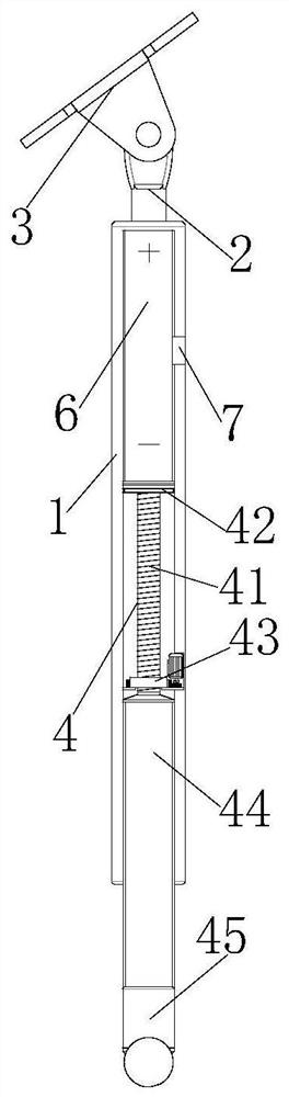 A foundation pit slope support and fixing device for a building basement