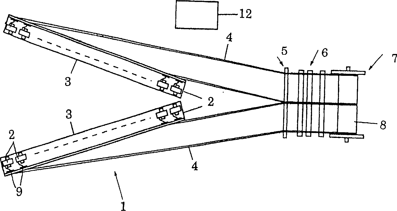 Device for detecting broken yarn through shaft frame and method for locating its address