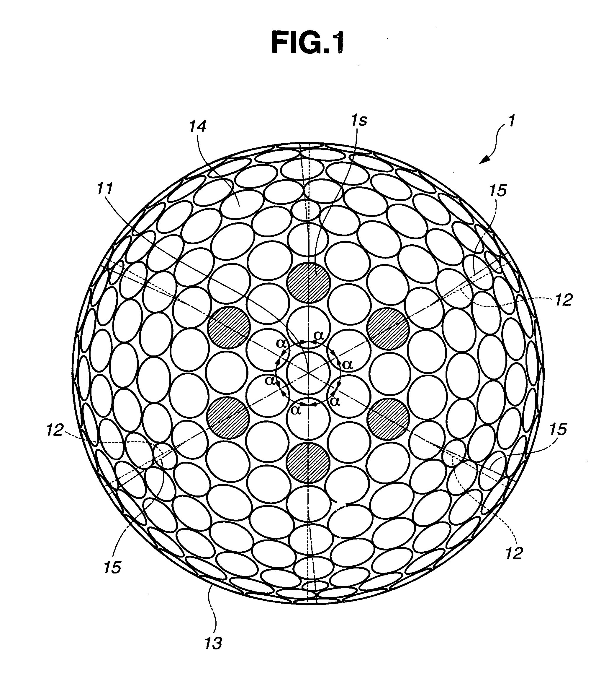 Golf ball dimple arrangement method