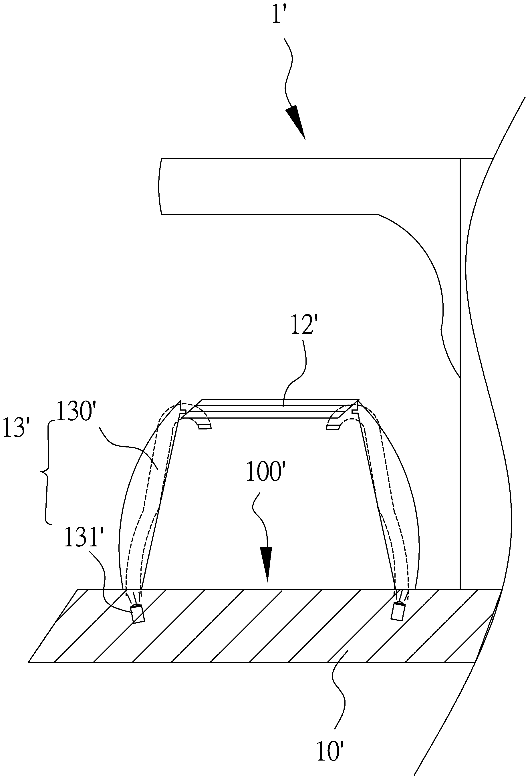 Fluorescent observation device with spaced covers, base frame and fluorescence microscope