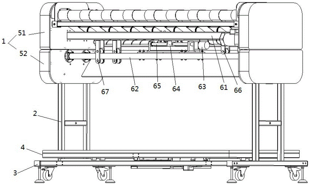 A kind of loose cloth machine with automatic edge device