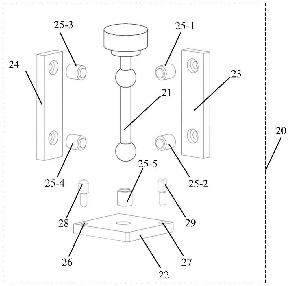 A six-degree-of-freedom hybrid polishing robot pose accuracy calibration device and method