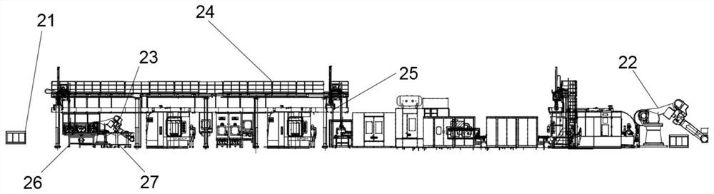 A retarder flexible processing production line