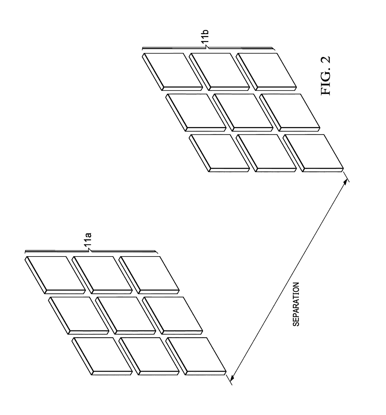 Neutron imager with spaced diamond detector arrays