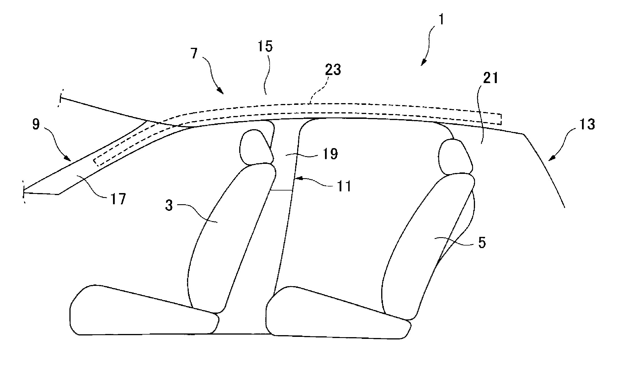 Interior structure of vehicle