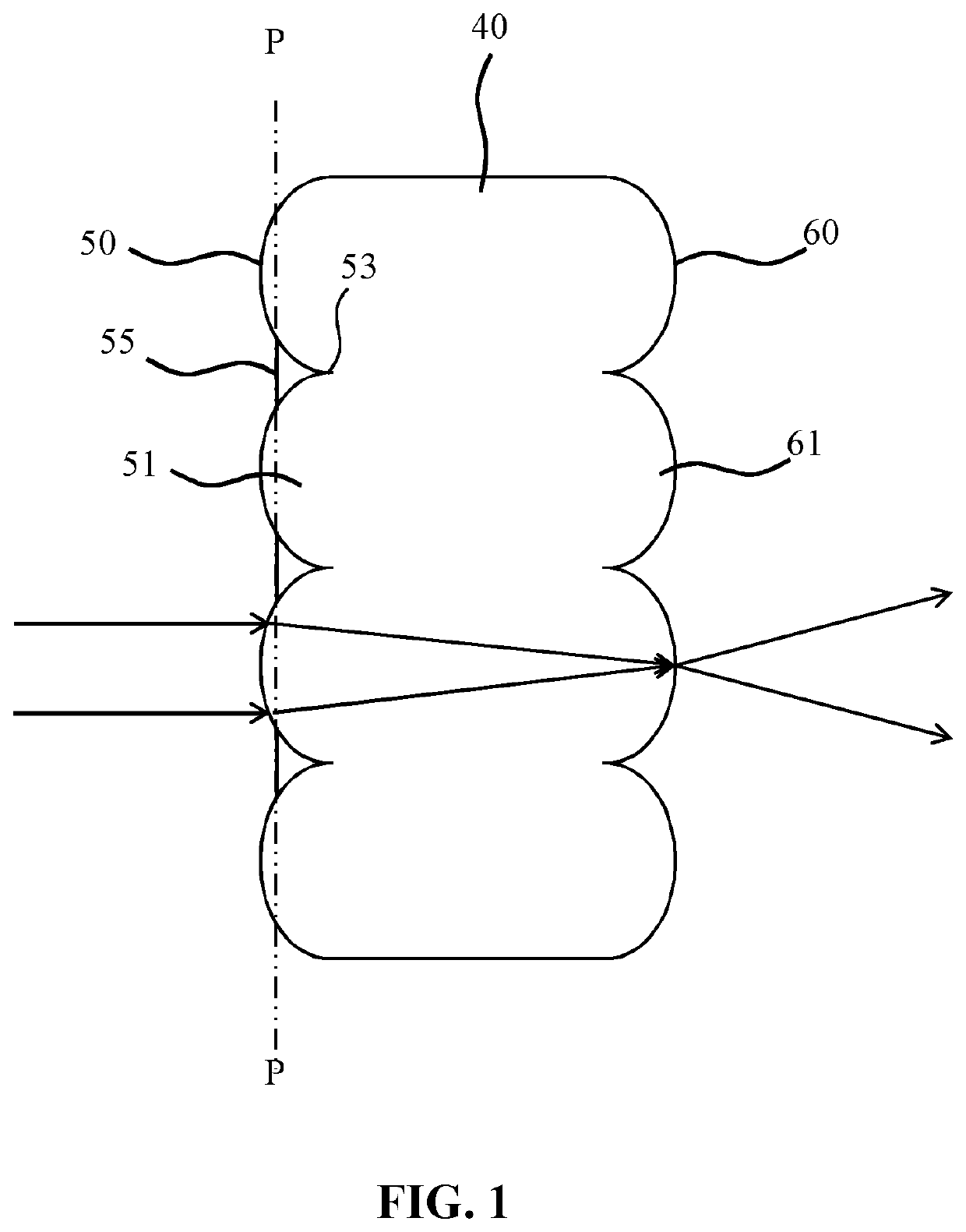 LED lighting device having opposed irregular lenslet arrays with planar facets