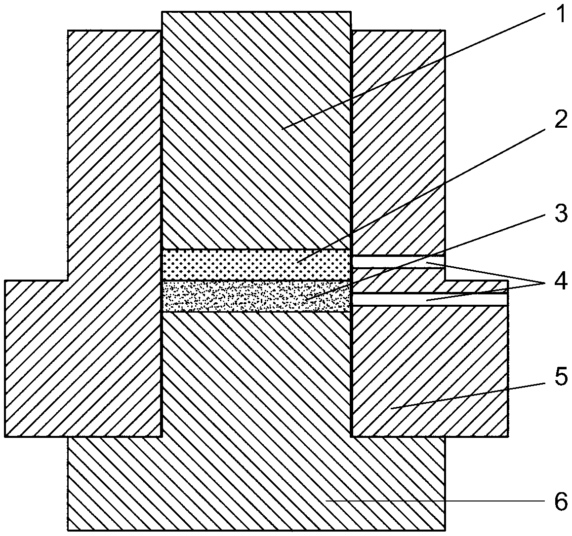 One-step method for preparing high-density WRe/TZM gradient composite material