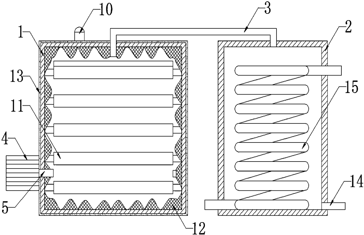 Wool spinning fabric drying device