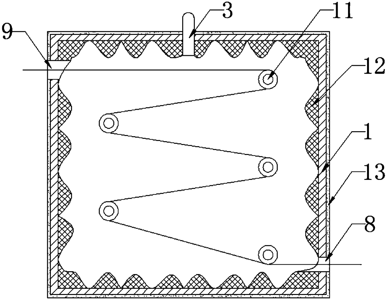 Wool spinning fabric drying device