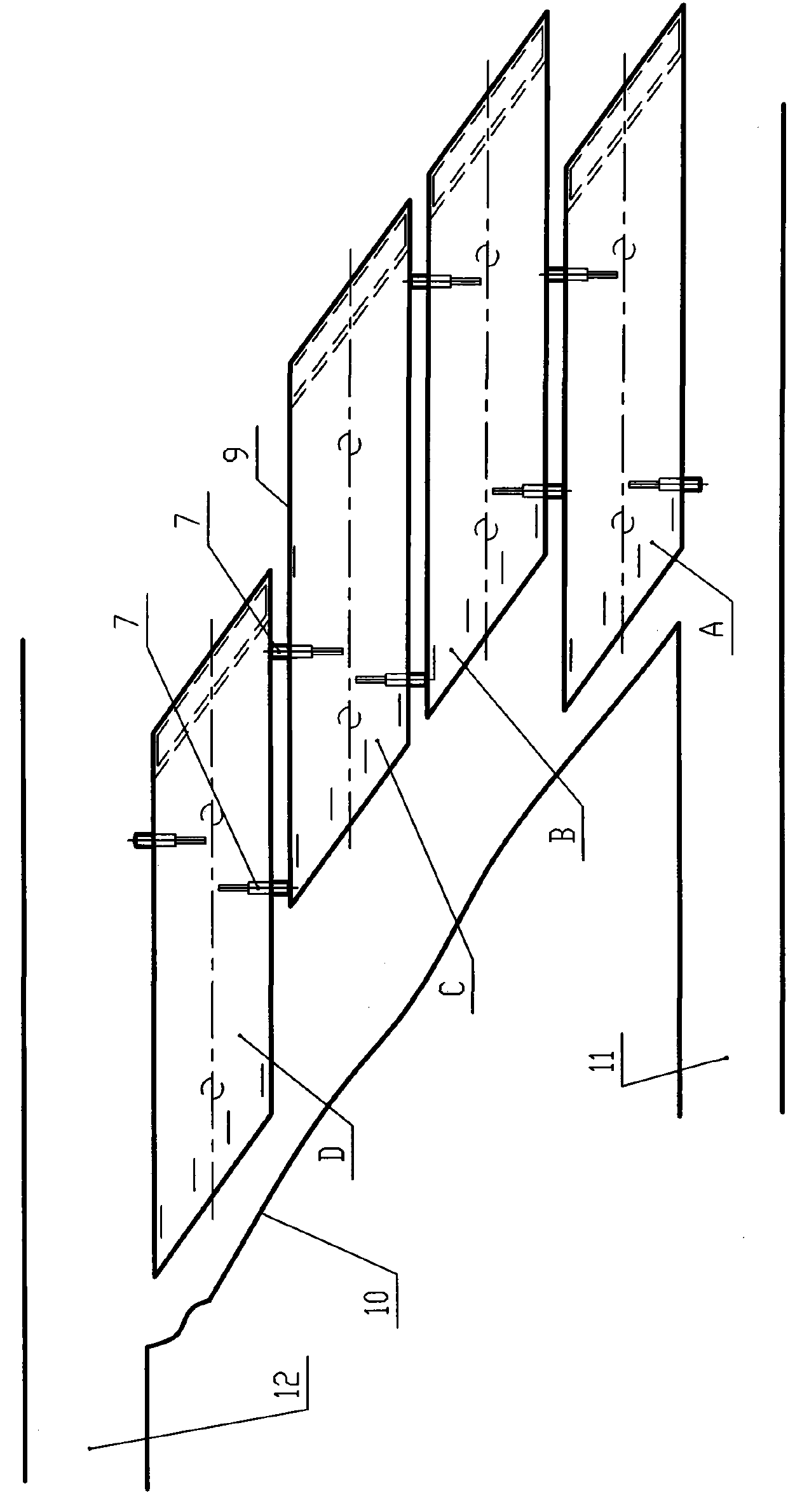 A horizontal push vertical hydraulic support