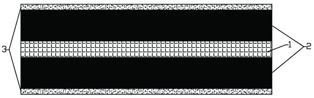 High polymer modified asphalt waterproof membrane for railway concrete bridge deck and preparation method