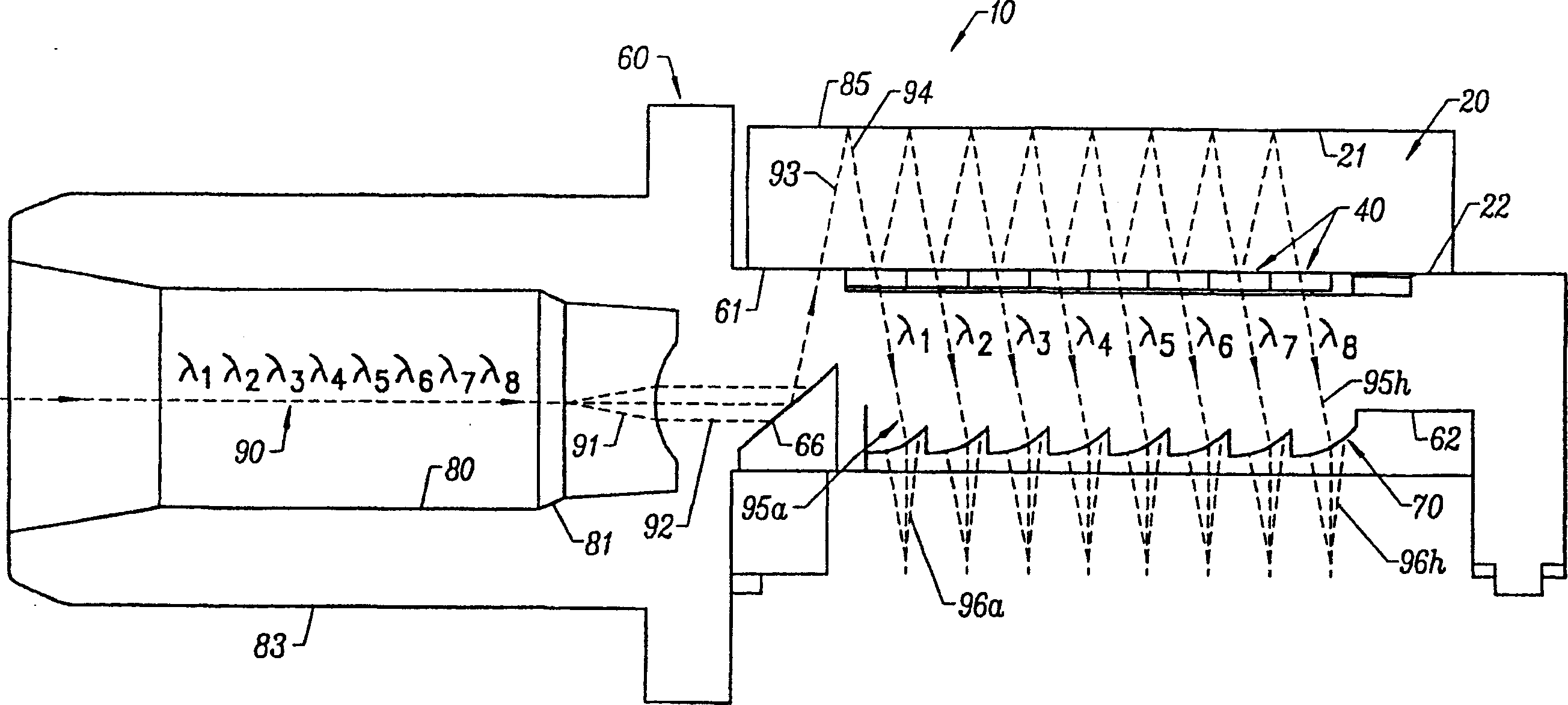 Optical wavelength division multiplexer/demultiplexer having preformed passively aligned optics