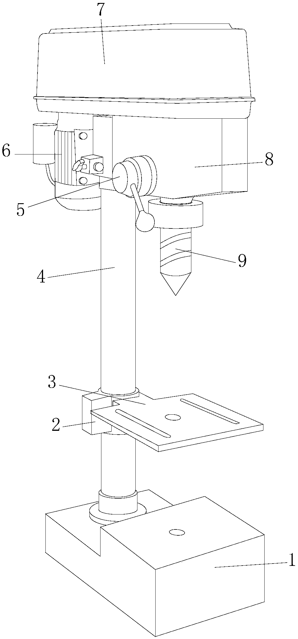 Intelligent automatic photoelectric sensing drilling machine