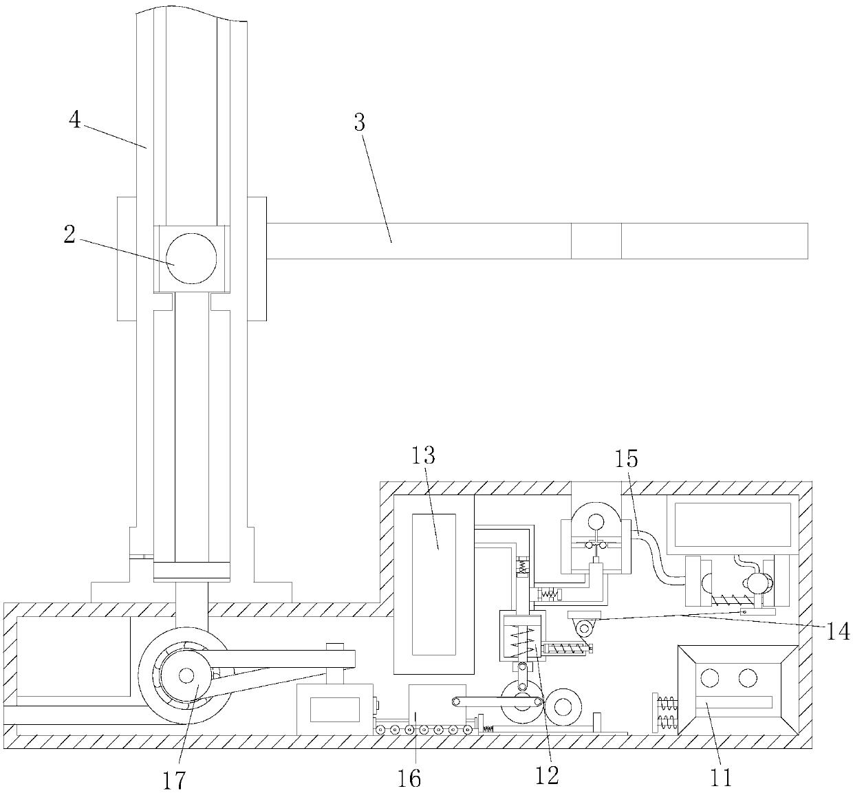 Intelligent automatic photoelectric sensing drilling machine