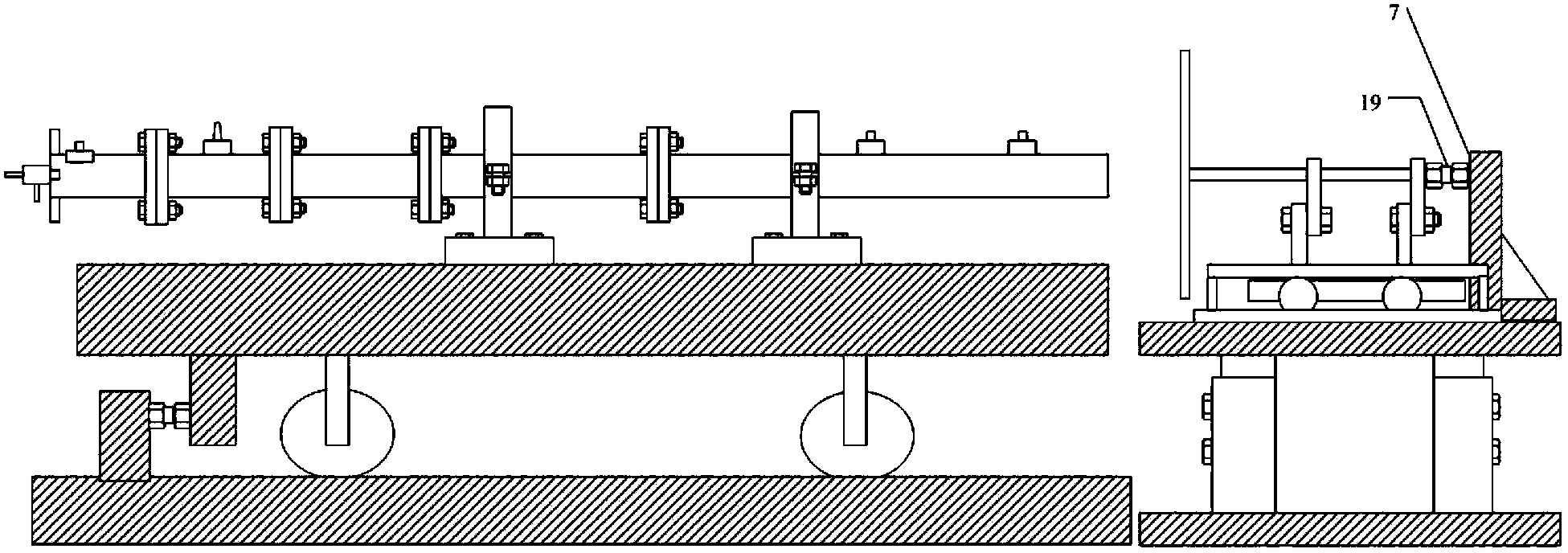 Non-contact engine thrust testing method and device