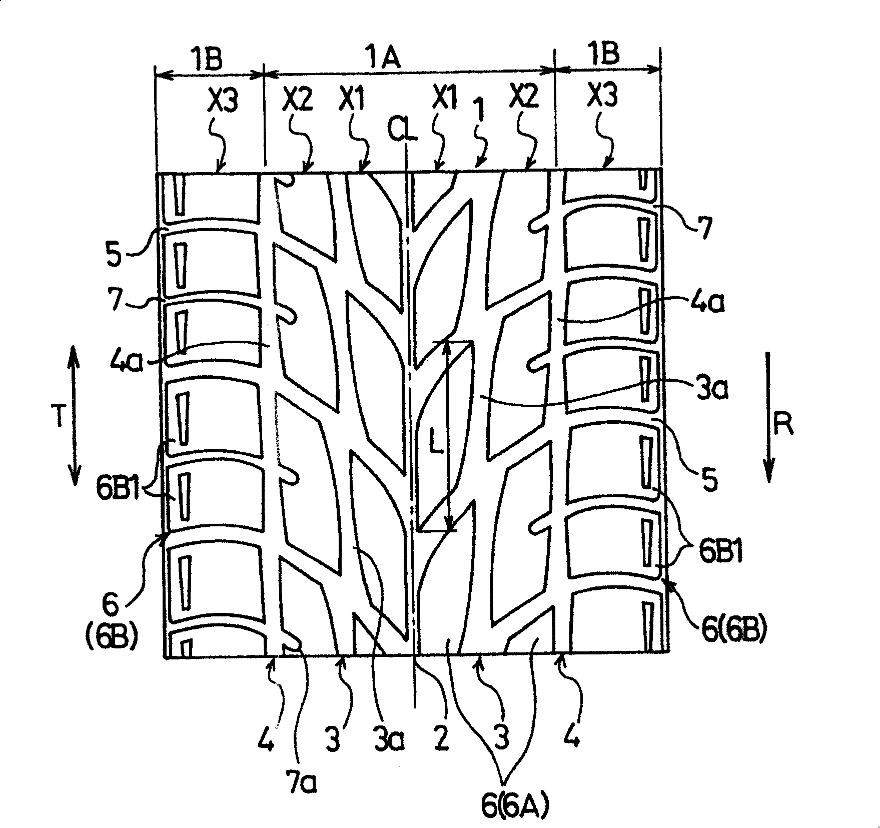 Aeration tyre