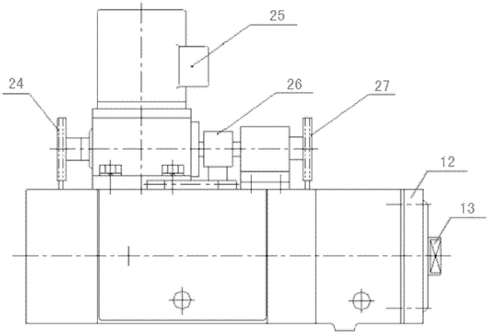 Coking-removing die box of drawing machine