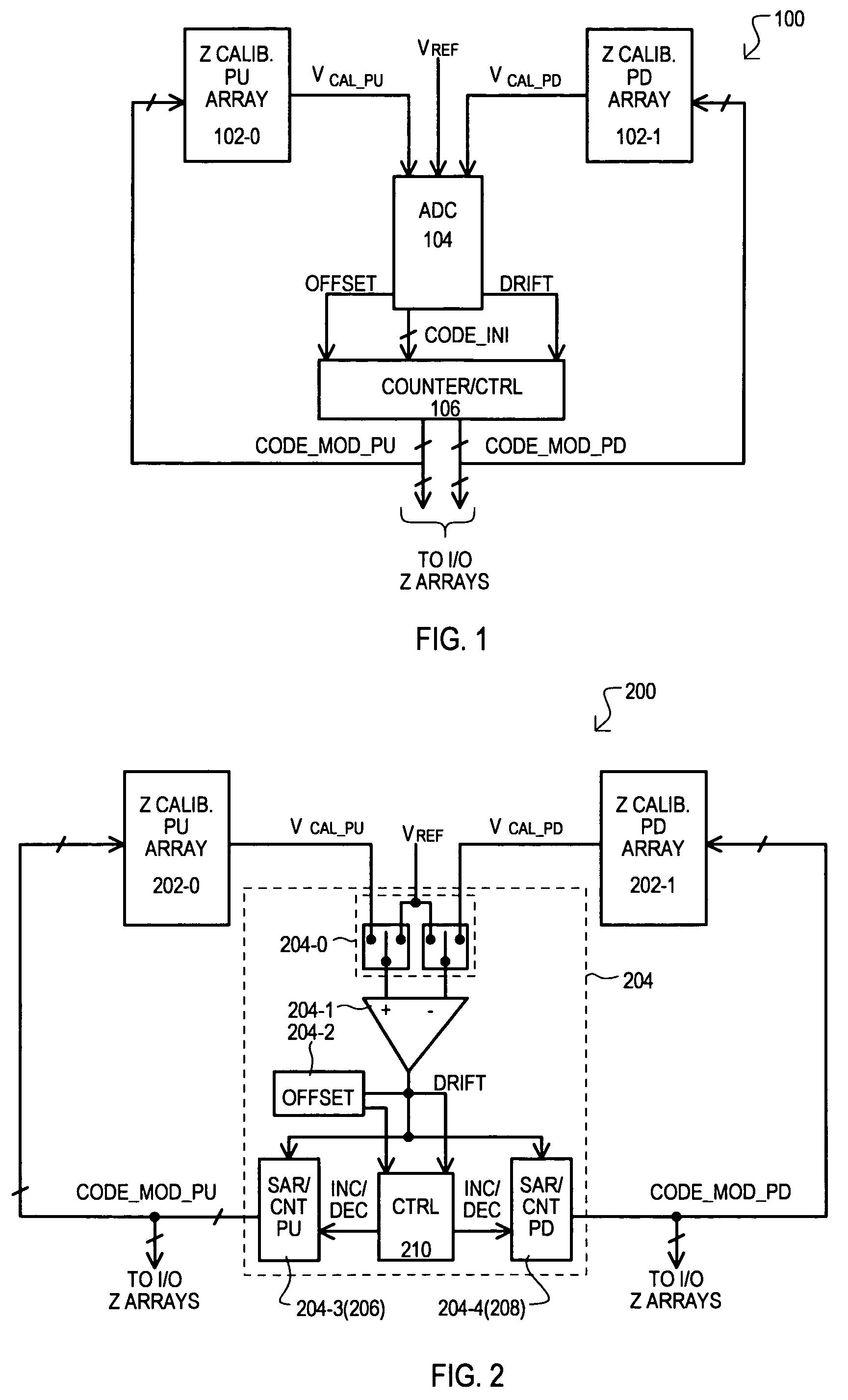 Variable impedance sense architecture and method