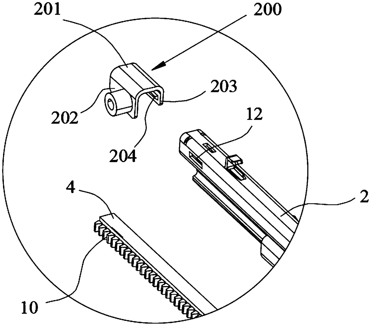 Slide rail mounting structure, drawing component and refrigerator