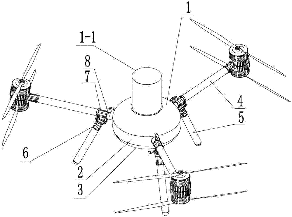 Quick-assembling multi-rotor wing unmanned aerial vehicle structure