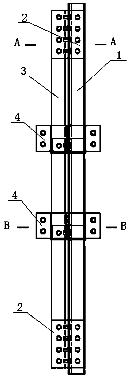 Reinforcing structure for preventing buckling based on main material of power transmission tower