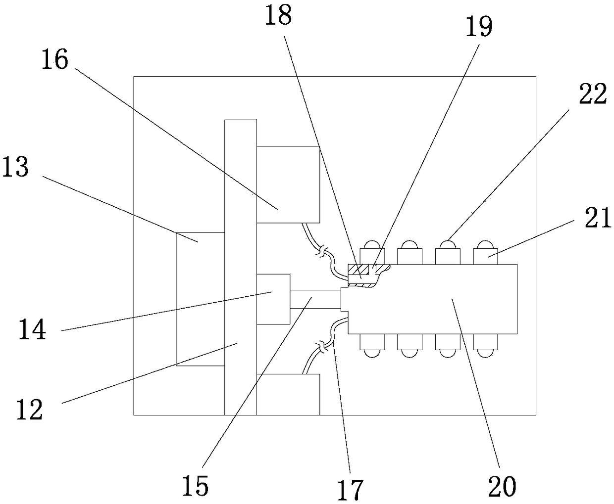 Inner hole spraying device of hardware product