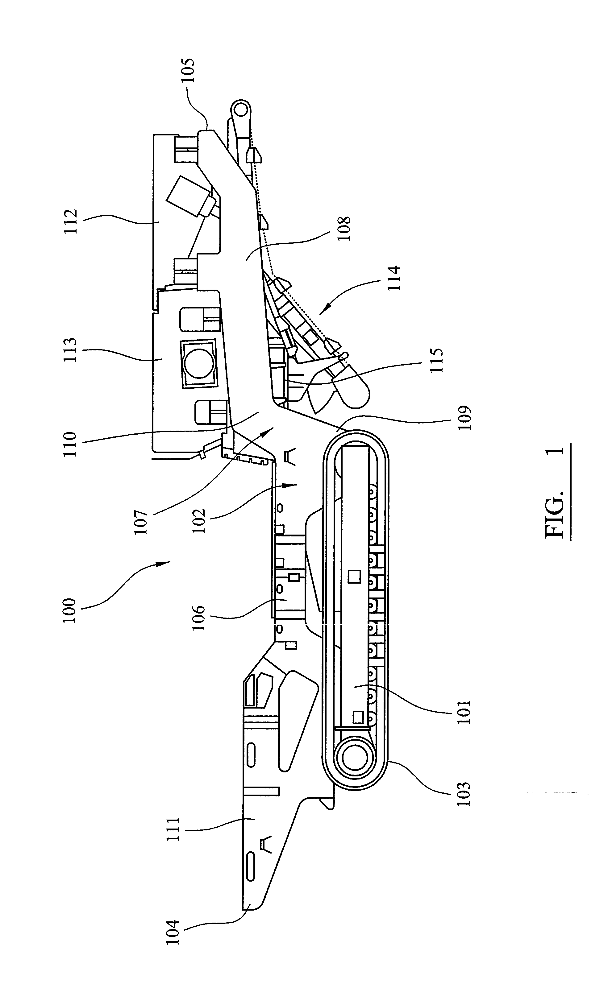 Main frame for mobile bulk processing apparatus