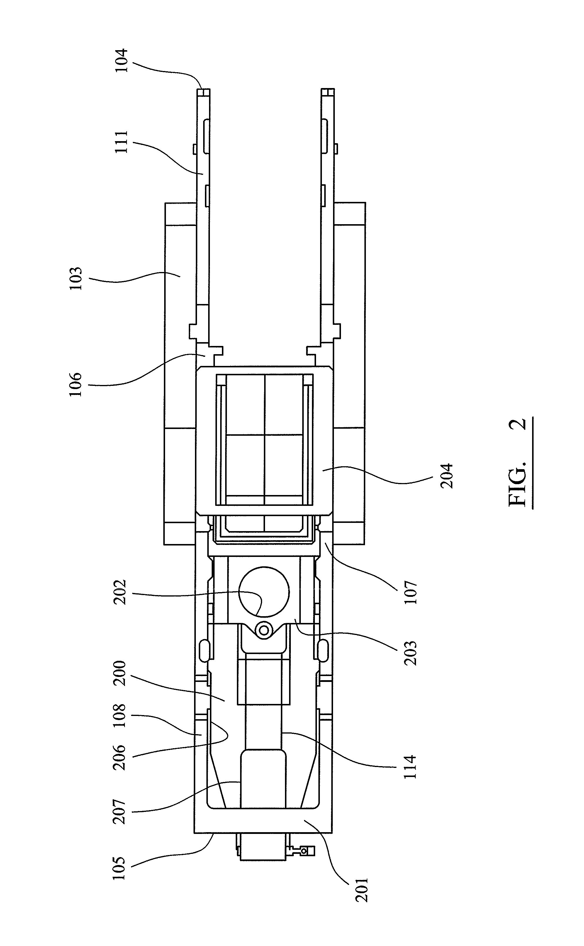 Main frame for mobile bulk processing apparatus