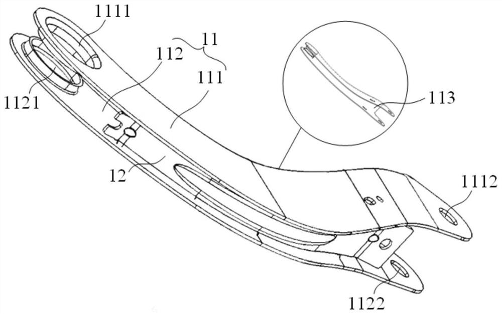 Control arm assembly and vehicle