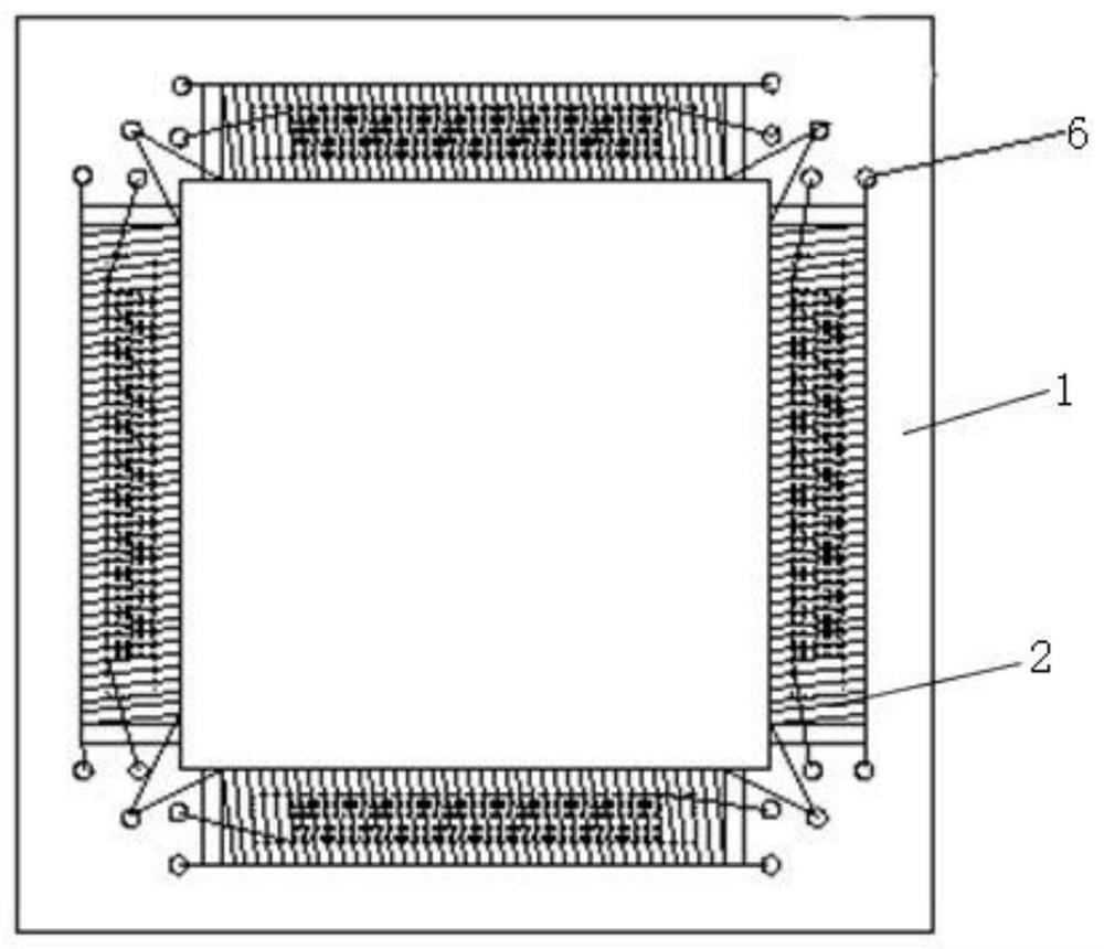 An Epstein square circle magnetic performance detection device and method