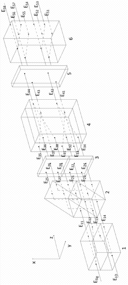 Optical mixer of coherent reception machine