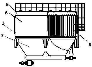 Cement mill dust collecting and discharging system