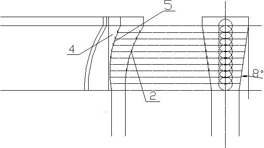 Resin lining steel molding plate for undevelopable cone curve face structure and manufacturing method thereof