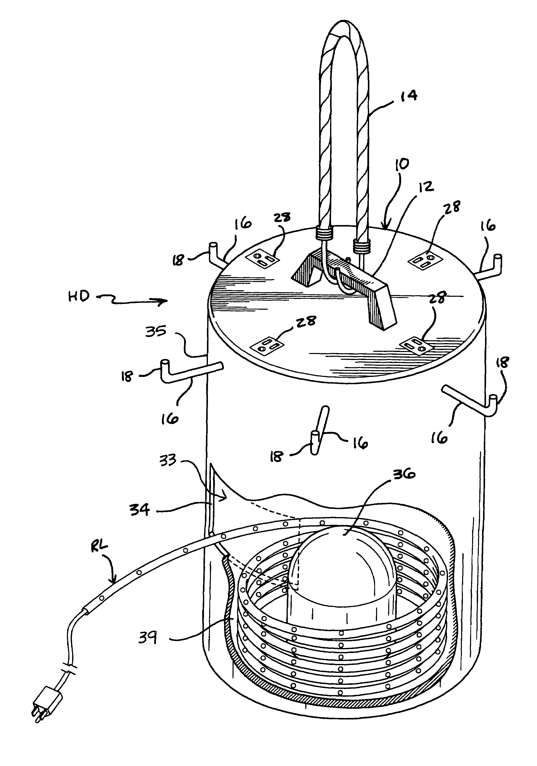 Device for holding decorative string lights