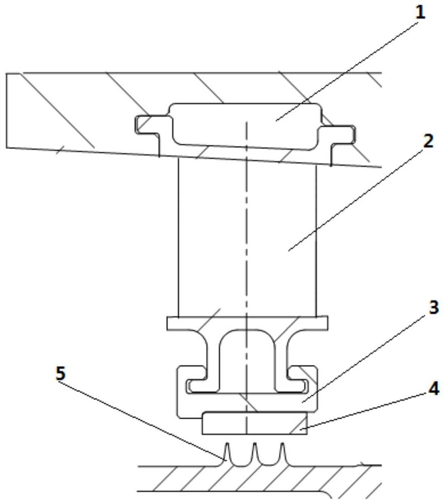 Stator blade and inner ring supporting mechanism