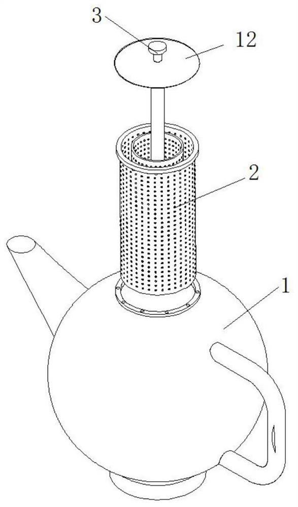 Cooling device and cooling system for heating teapot