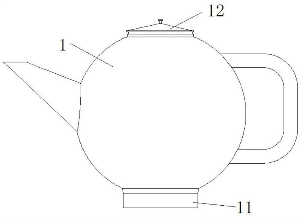 Cooling device and cooling system for heating teapot