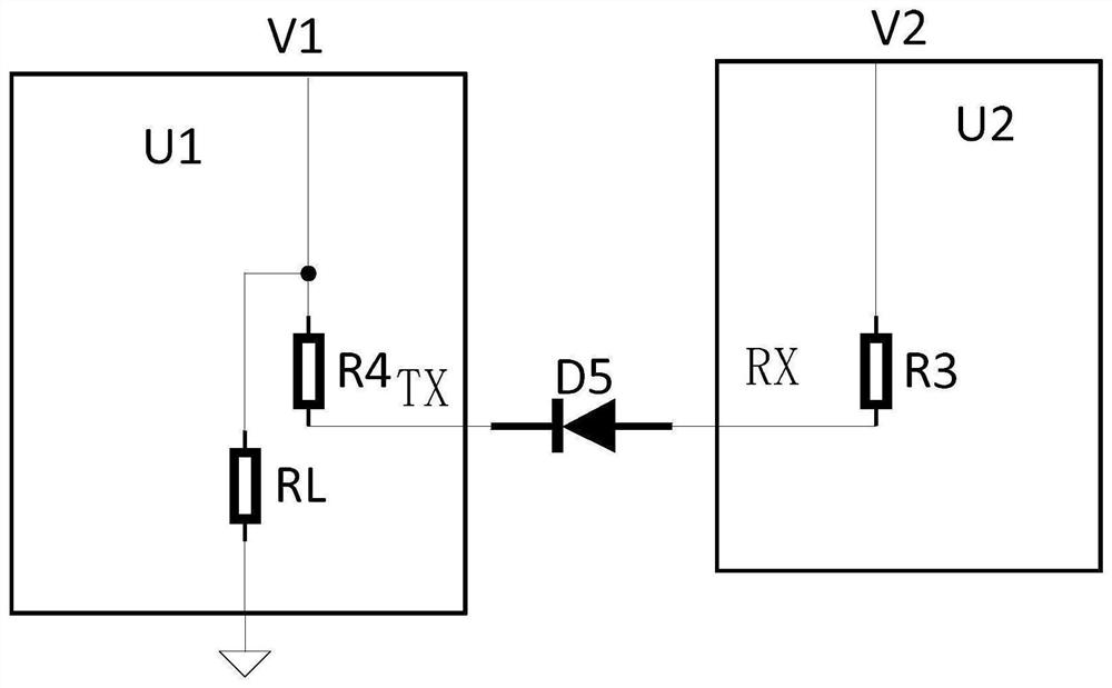 Main control chip power supply circuit with USB port communication