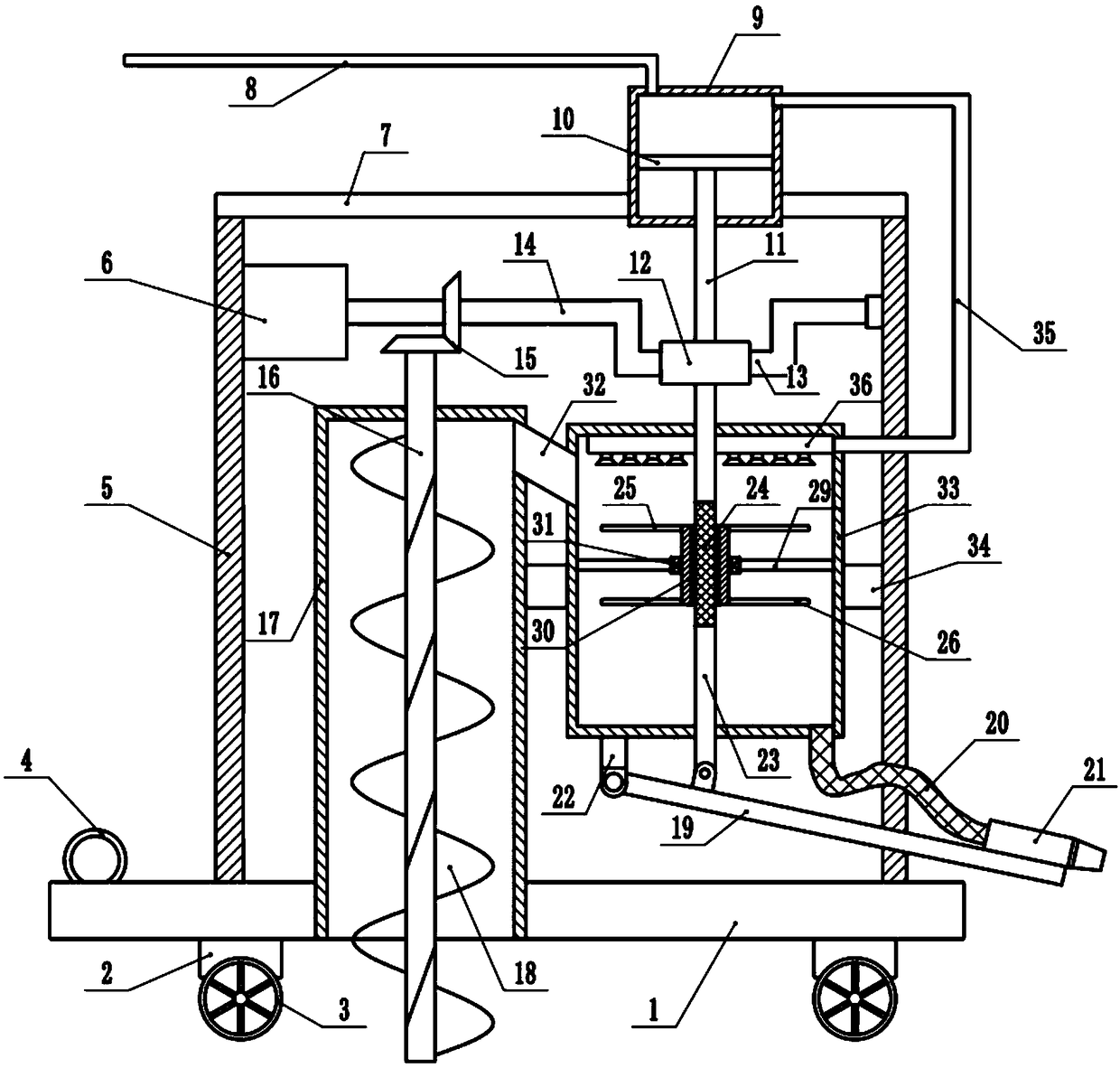 Online-repairing-type soil improvement treatment device