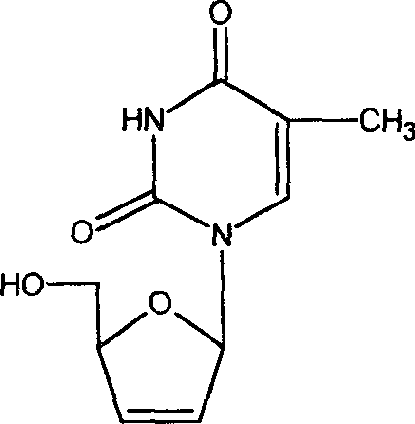 Stavudine sustained release tablet and its preparing process