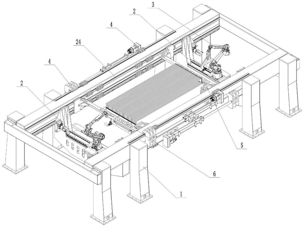 Flexible assembling and welding workstation for finned radiator for transformer and production method