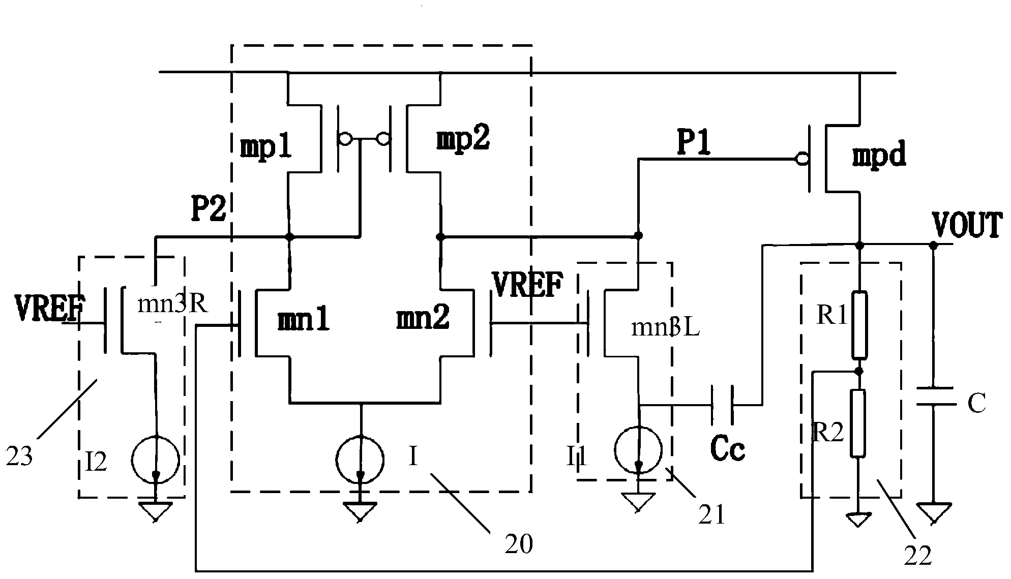 Low-dropout linear voltage stabilizer