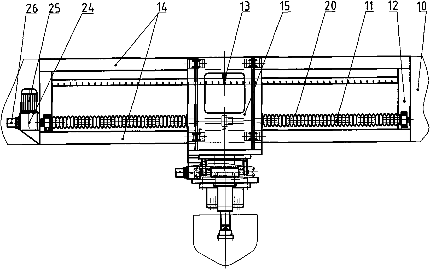 Horizontal plane motion mechanism for towing tank test