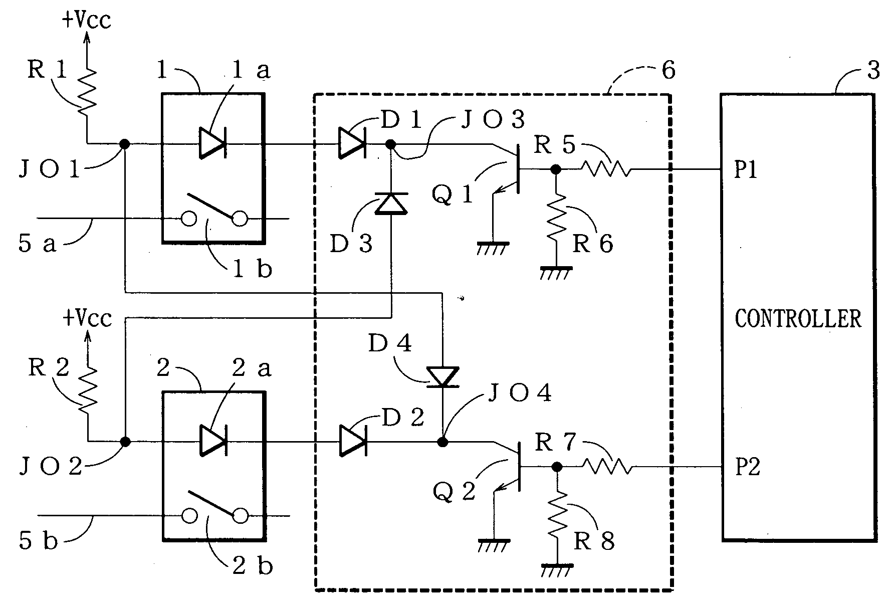 Circuit for preventing simultaneous on operations