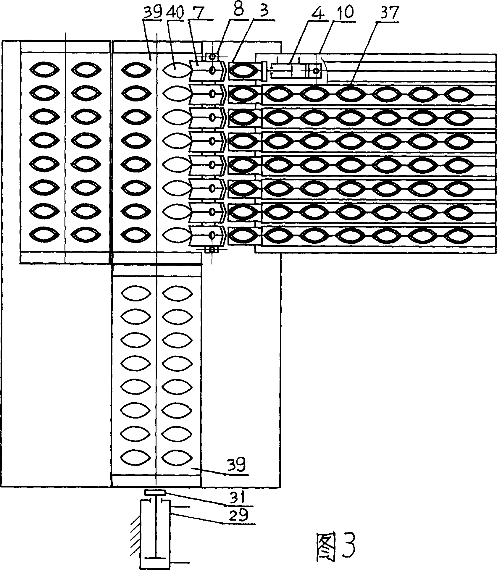 Device for betelnut sheet entering into mould