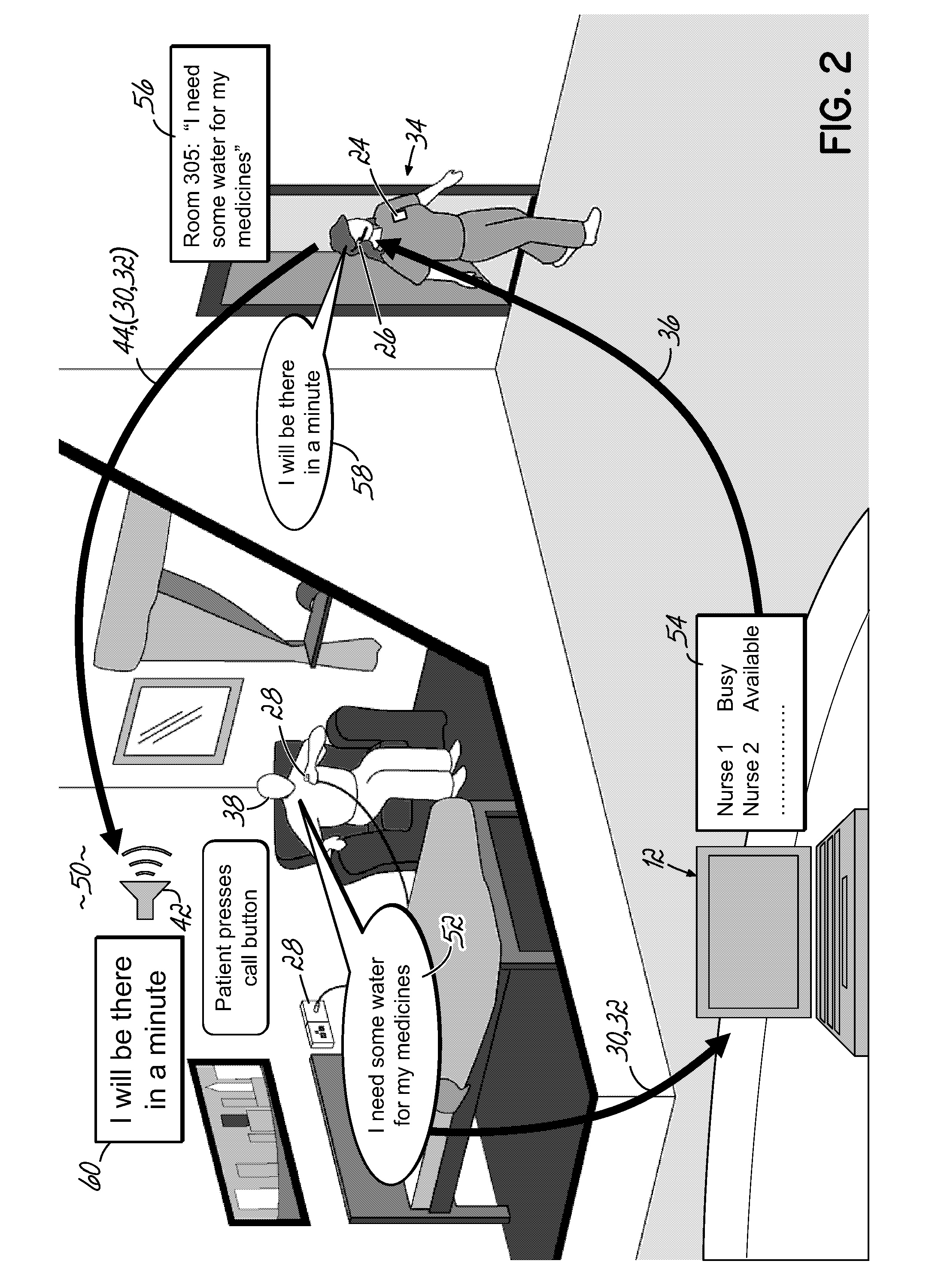 Speech-driven patient care system with wearable devices