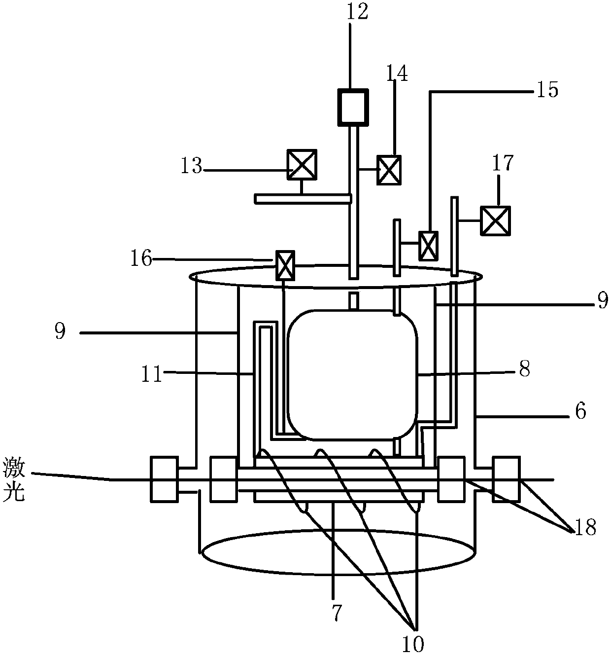 Multi-parameter temperature-controlled absorption cell device capable of simulating vertical atmospheric environment