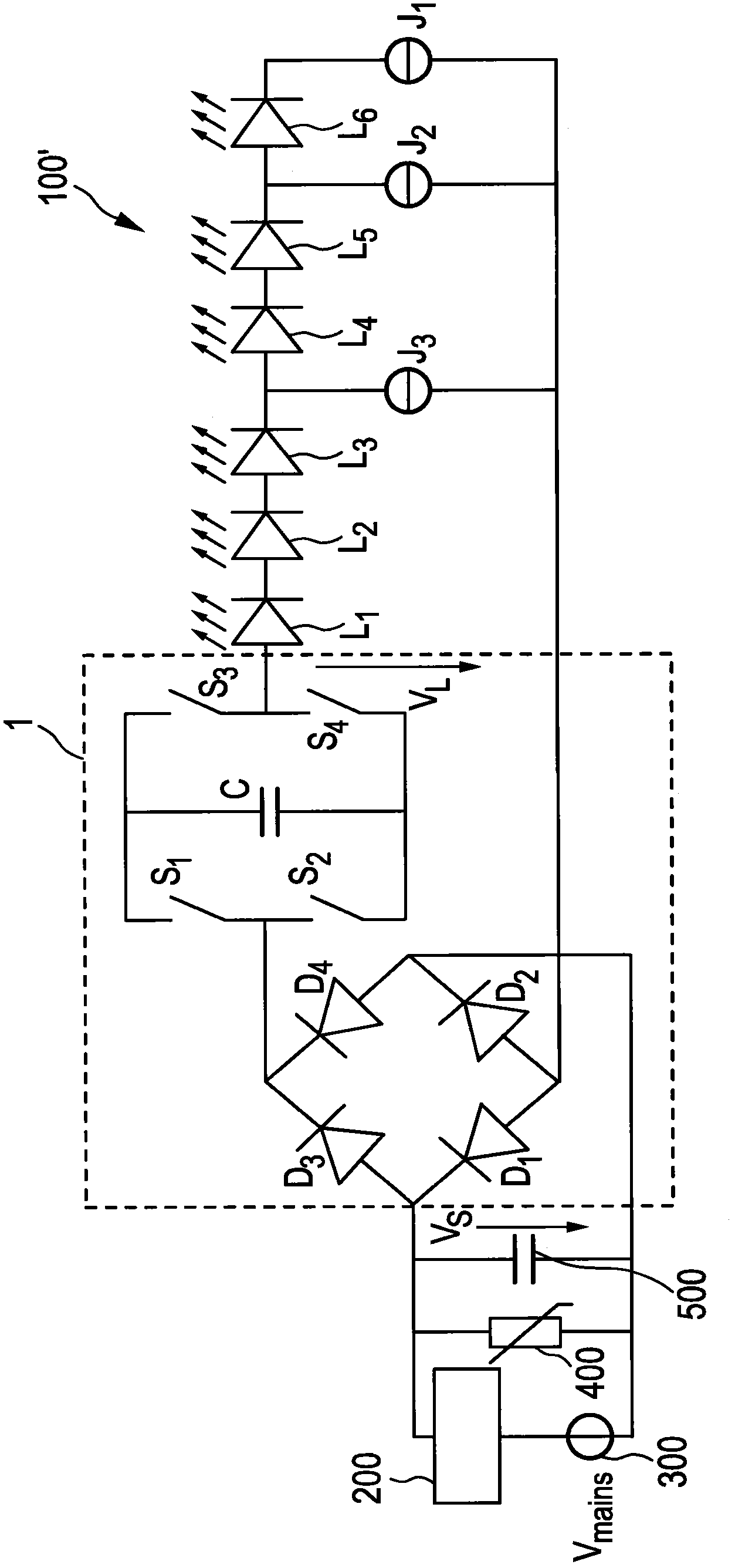 Driving device and method for driving a load, in particular an LED assembly